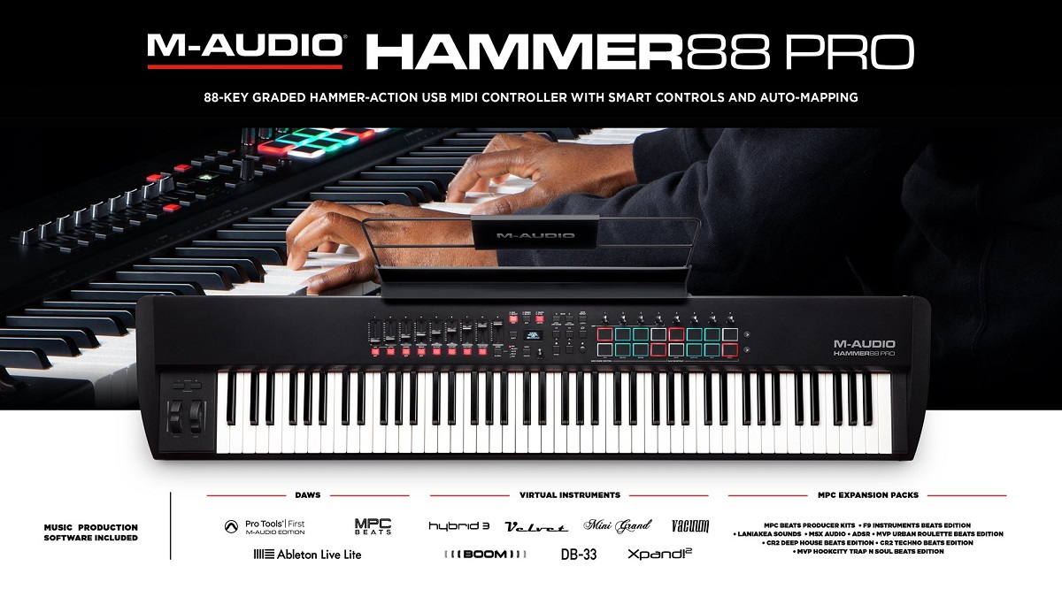 Новинка: MIDI клавиатура M-Audio Hammer 88 Pro! - Блог интернет-магазина  музыкального оборудования 4Club