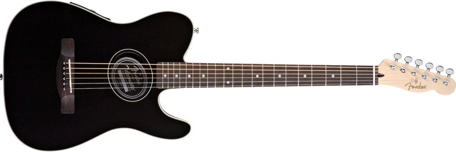 fender telecoustic black