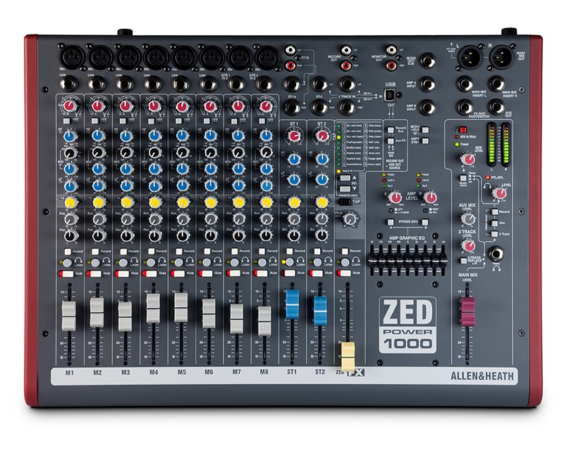 Компактный микшерный пульт Allen Heath ZED POWER 1000 - купить в