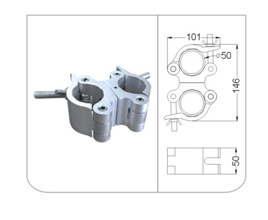 Двойная струбцина для крепления световых приборов POWERLIGHT TF004-5050 ...