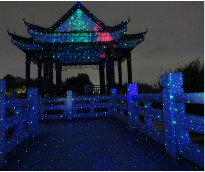 Лазер водонепроницаемый 13P05 Green + Blue static firefly garden