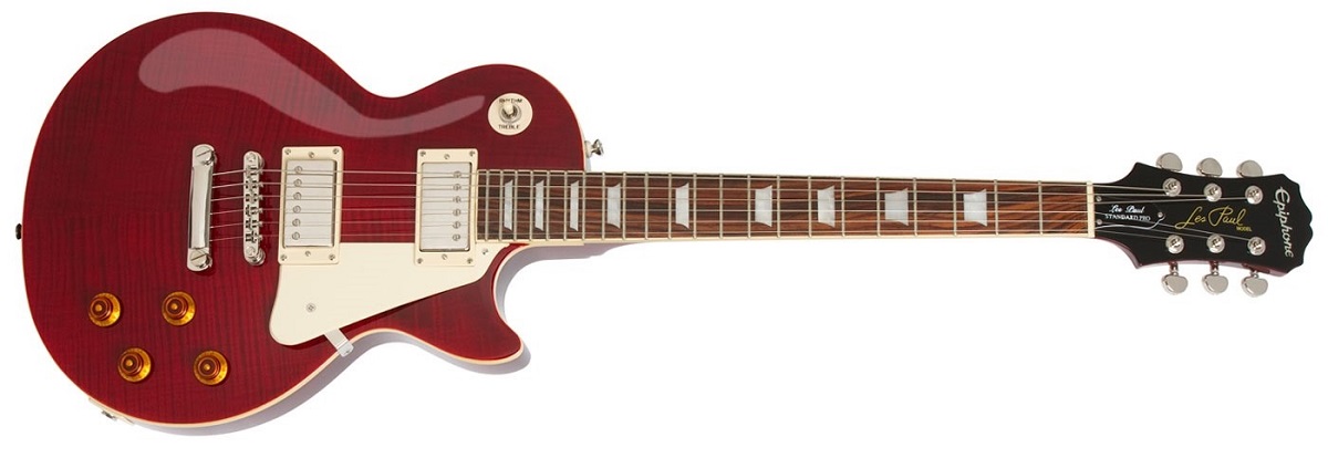 ギター Epiphone Les Paul model standard pro Электрогитара Epiphone Les Paul Standard Plus-Top Pro Wine