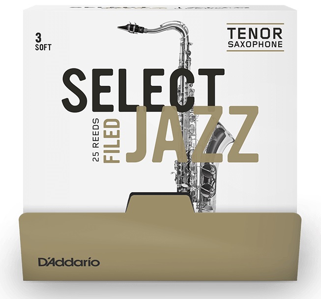 Anches Saxophone Ténor D'Addario Organic Select Jazz - Force 3 Doux - 5 Anches Bio - Son Projeté Et Clair