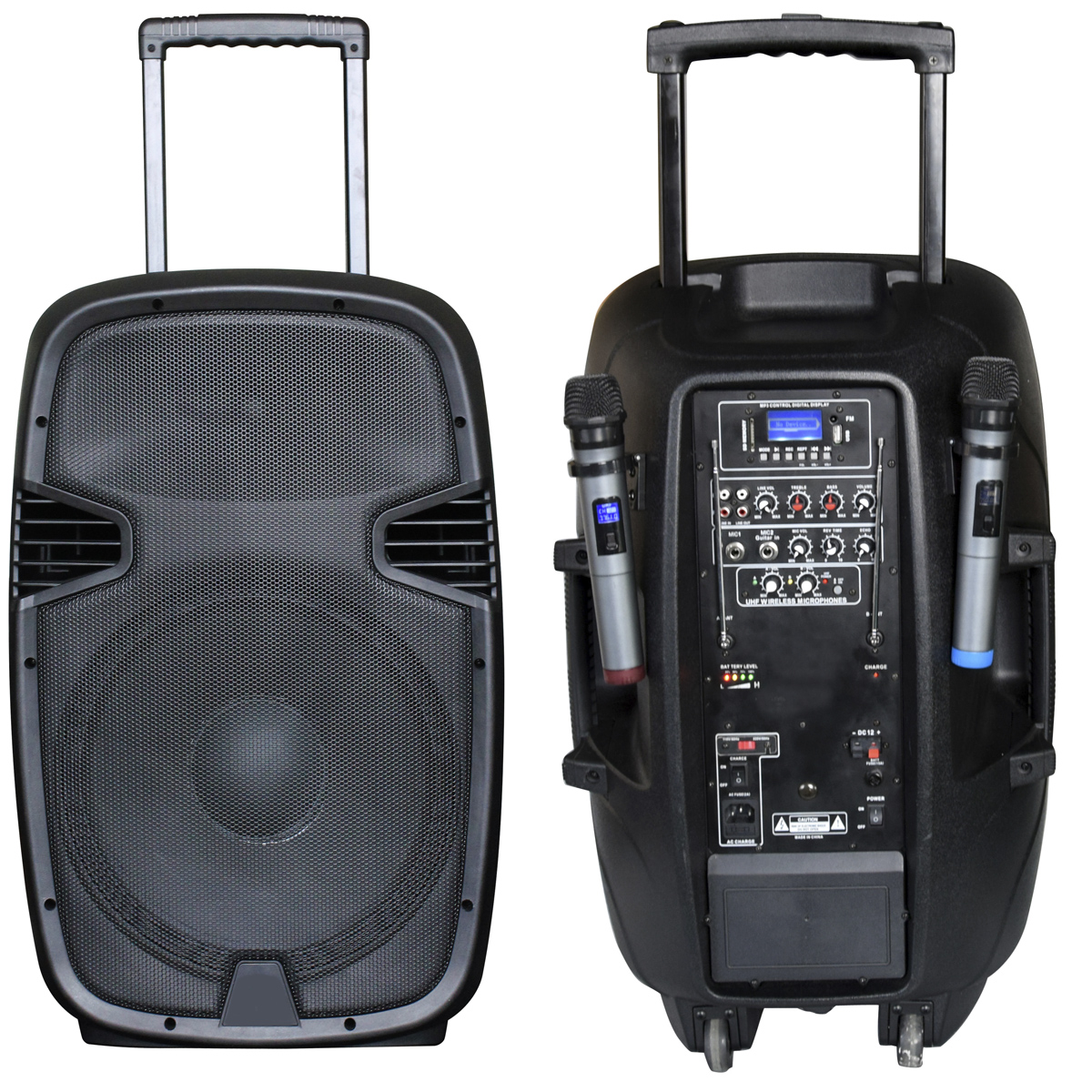 Автономная акустическая система BIG JB15RECHARGE400+MP3/FM/Bluetooth+30V  INVERTER+2pcs UHF mic - купить в Одессе, Киеве, Украине | Артикул 148785 -  4Club