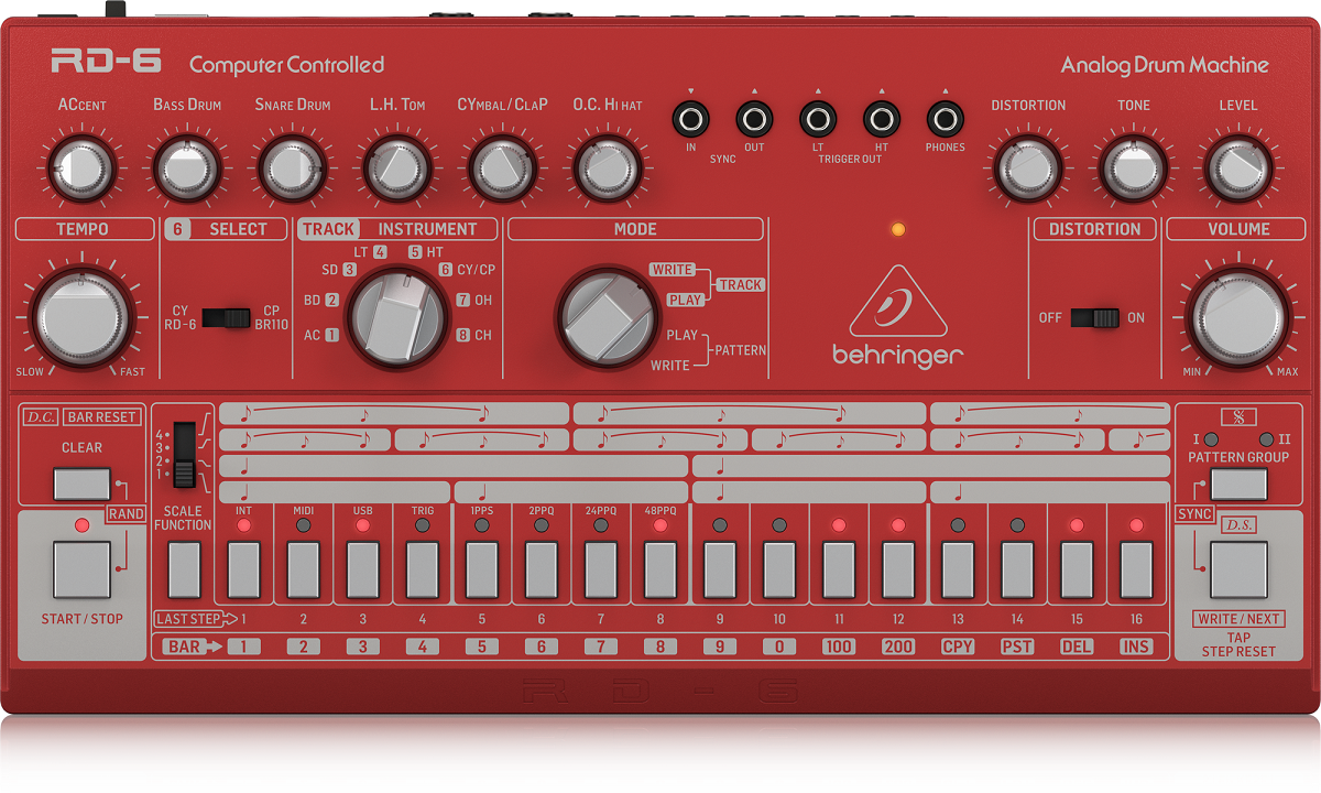 Аналоговая драм-машина Behringer RD-6-RD - купить в Одессе, Киеве, Украине  | Артикул 150255 - 4Club