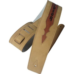 Гитарный ремень GIBSON ASGG-BL010 BRUSHED LEATHER STRAP TAN W/COGNAC INSERT