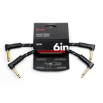 Кабель FENDER CABLE DELUXE SERIES 6" PATCHES (PAIR) BLACK TWEED, фото 