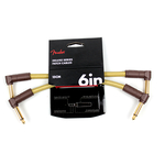 Кабель FENDER CABLE DELUXE SERIES 6" PATCHES (PAIR) TWEED, фото 