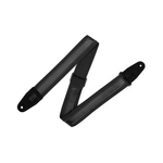 Гітарний ремінь LEVY'S MC2CG-BLK-BLK Cotton Combo Guitar Strap – Black Cotton with Black Leather Strip