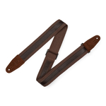 Гітарний ремінь LEVY'S MC2CG-BRN-DBR Cotton Combo Guitar Strap – Brown Cotton with Dark Brown Leather Strip