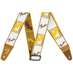 Гітарний ремінь FENDER STRAP 2" WEIGHLESS MONOGRAMMED WHITE/BROWN/YELLOW
