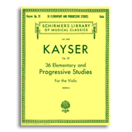 KAYSER-36 ELEMENTARY & PROGRESSIVE STUDIES VIOLA  BK HALLEONARD 50262250