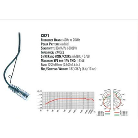 Подвесной микрофон AKG C921