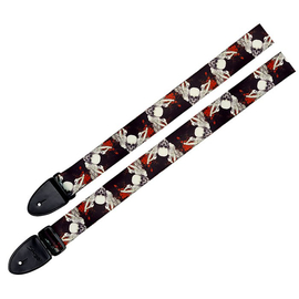 Гитарный ремень Stagg STE WHITE SKULL