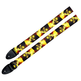 Гитарный ремень Stagg STE YELLOWSKULL