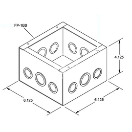 Металлический корпус для стейджбокса Whirlwind FP1BB