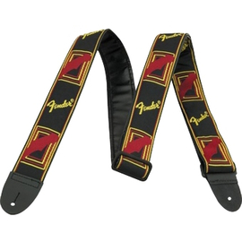 Ремень Fender 2' MONOGRAMMED BLACK/YELLOW/RED STRAP