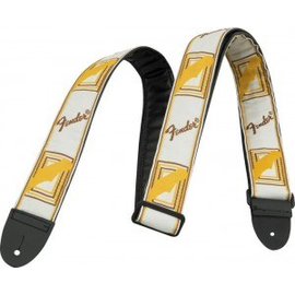 Гитарный ремень FENDER 2" MONOGRAMMED WHITE/BROWN/YELLOW STRAP