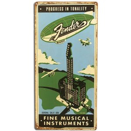 Значок FENDER ALLIES VINTAGE METAL SIGN