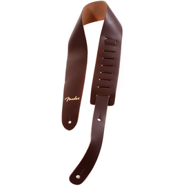 Ремень для гитары FENDER GUITAR STRAP PLAIN LEATHER BROWN W/GOLD LOGO