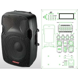 Активная акустическая система NGS PP-2915AUES-IPOD 15"+3", 400-600 Вт, 4 Ом