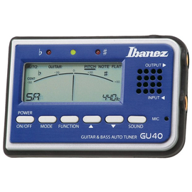 Тюнер для электро- и бас гитары IBANEZ GU40 TUNER BLUE