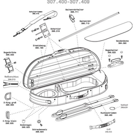 офр для скрипки Gewa Liuteria Sport Style Сменное текстильное покрытие, черного/синего цвета 390.190