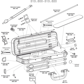Кофр для скрипки Gewa Diagonale Сменное покрытие из конатекса черного цвета 390.260