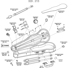 Кофр для скрипки Gewa Liuteria Maestro Сменное текстильное покрытие, черного цвета 390.314