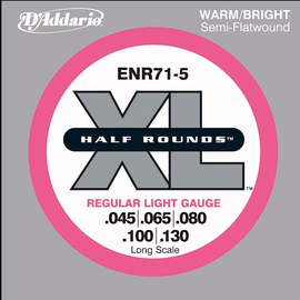 Струны D`ADDARIO ENR71-5 XL NICKEL HALF ROUNDS BASS 5 45-130