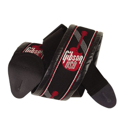 Ремень GIBSON ASGG-700 WOVEN STYLE 3' STRAP W/GIBSON LOGO - RED
