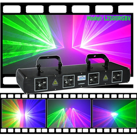 Лазер LanLing L2500RGBV Four Lens Red:100mW+ Green:50mW+Blue:150+150mW