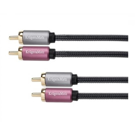 Готовый кабель Kruger&Matz KM0304 2RCA-2RCA 1.0m
