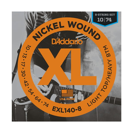 Струны D`ADDARIO EXL140-8 LIGHT TOP / HEAVY BOTTOM 8 STRING (10-74)