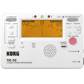 Тюнер-метроном с пьезомикрофоном KORG TM-50C-PW