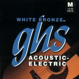 Струны для акустической гитары GHS STRINGS WB-M WHITE BRONZE