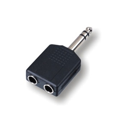 Переходник 2 x Jack 6.3 stereo female (мама) - Jack 6.3 stereo male (папа) Roxtone RA040
