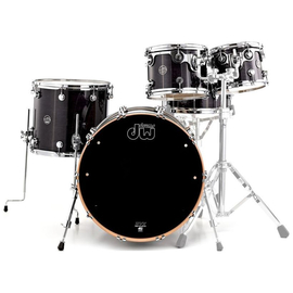 Ударная установка DW PERFORMANCE SERIES 5-PIECE SHELL PACK STEEL SNARE (EBONY STAIN)