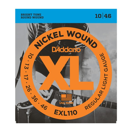Струны для электрогитары D`ADDARIO EXL110 XL REGULAR LIGHT (10-46)
