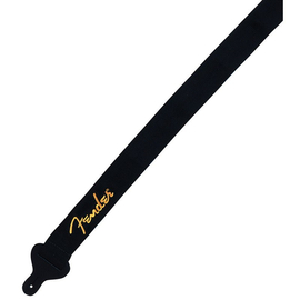 Ремень для гитары FENDER GUITAR STRAP 2 BLACK YELLOW LOGO 099-0662-070