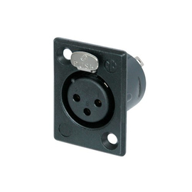 Короткий разъем-приемник XLR "мама" Neutrik NC3FP-B-1