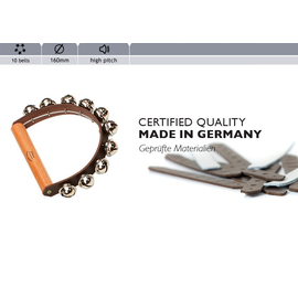 Тамбурин с 10-ю бубенцами Rohema Leather Handbell 10 bells