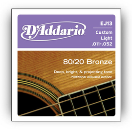 Струны для акустических гитар D`ADDARIO EJ13