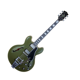 Полуакустическая электрогитара GIBSON ES-355 OLIVE DRAB GREEN W/BIGSBY LIMITED RUN ES5515ODNB1