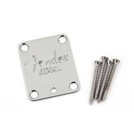 Металлическая пластина на заднюю часть деки для бас-гитар FENDER NECK PLATE 4 BOLT AMERICAN SERIES BASSES CORONA STAMP 099-1446-100