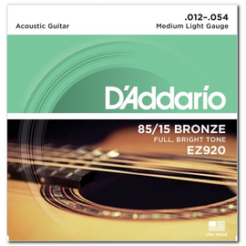 Струны для акустической гитары D`ADDARIO EZ920