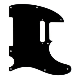 Пикгард для телекастера FENDER PICKGUARD FOR TELE 8 HOLE 1 PLY BLACK "BAKELITE"