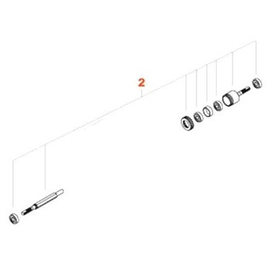 Вал в сборе для педалей бас-барабана TAMA HP90W2