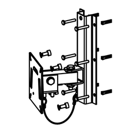 Кронштейн для крепления на стену и страховочный тросик для акустических систем D.A.S. Audio AXW-3