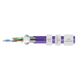 Жесткий кабель категории 5 Roxtone CAT5SB,4x 2х0.51 кв. мм, вн. диаметр 6.4 мм, 100 м